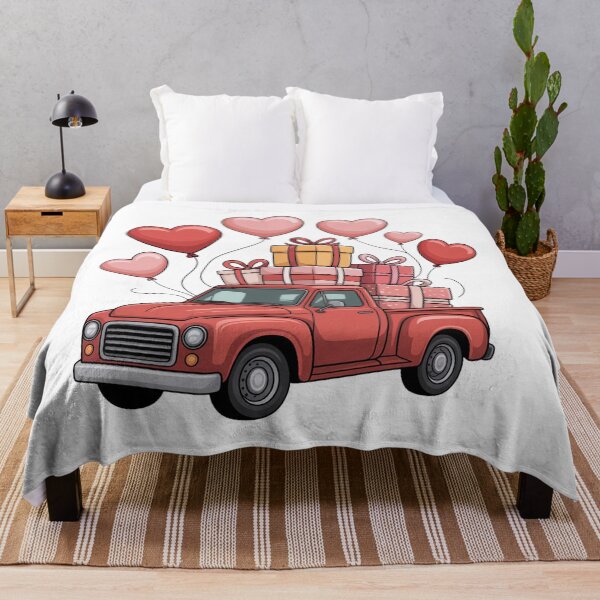 Item preview, Sweet Valentine Truck with Gifts and Floating Hearts  designed and sold by QuiteOrbit.
