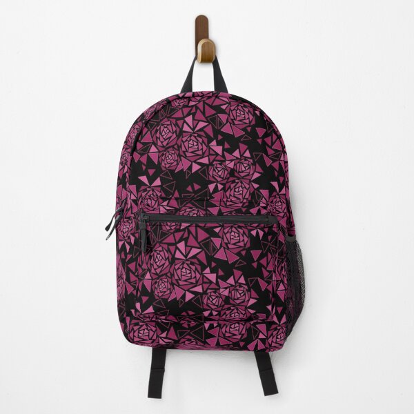 Item preview, pink black mosaic floral pattern retro designed and sold by fuzzyfox.