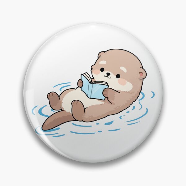 Item preview, Otter Floating with a Book designed and sold by OniumEth.
