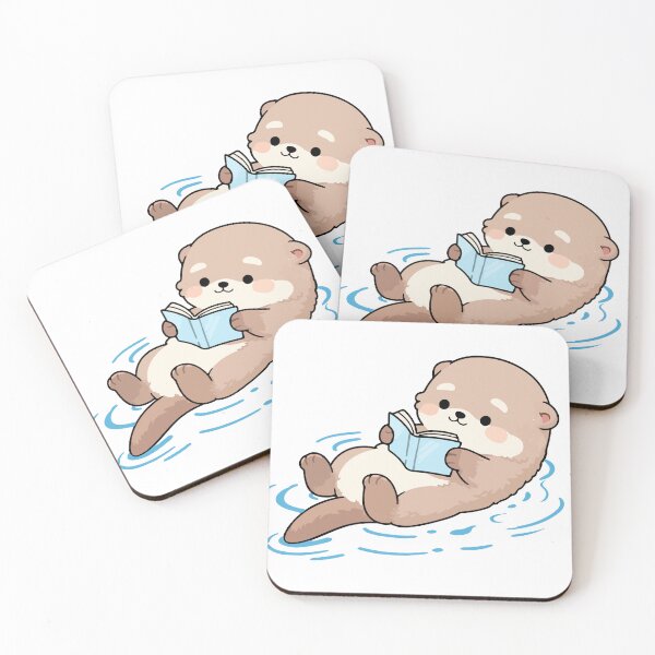 Item preview, Otter Floating with a Book designed and sold by OniumEth.