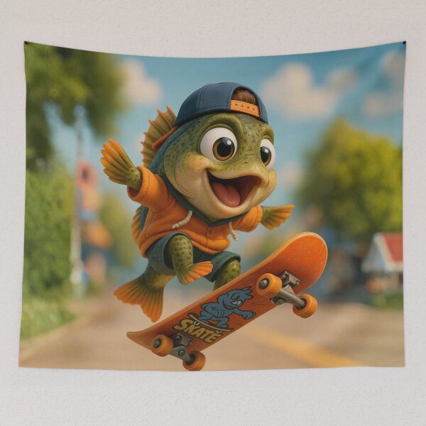 Item preview, Skater Perch Fish designed and sold by Sillytoe.