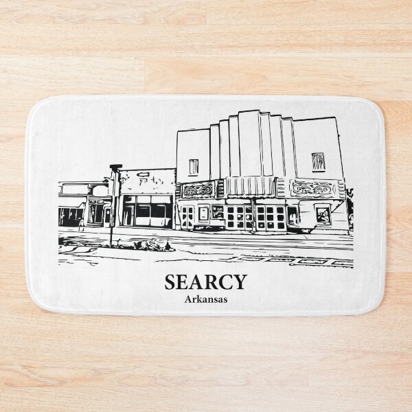 Item preview, Searcy AR - Ink Cityscape Illustration designed and sold by Lakeric Cityscapes.