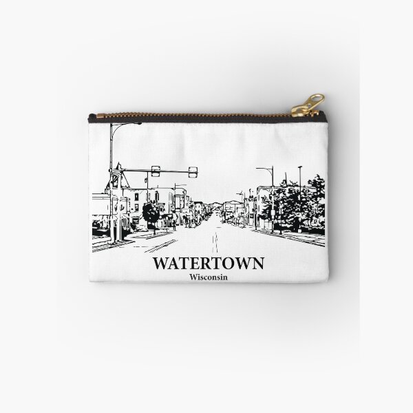 Item preview, Watertown WI - Ink Cityscape Illustration designed and sold by Lakeric Cityscapes.