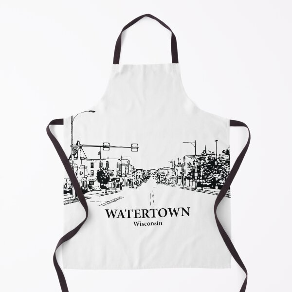 Item preview, Watertown WI - Ink Cityscape Illustration designed and sold by Lakeric Cityscapes.