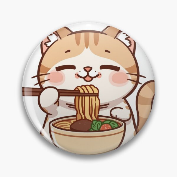 Item preview, Cutie kitten eating ramen designed and sold by JosueShop101.