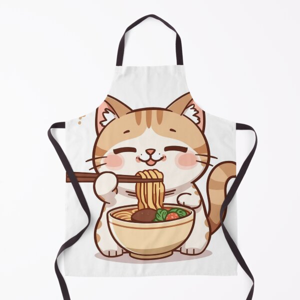 Item preview, Cutie kitten eating ramen designed and sold by JosueShop101.