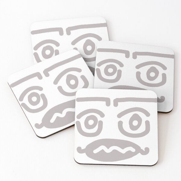 Item preview, Confused Minimal Doodle Face – Bold Gray Expression designed and sold by felipemaldonadoart.