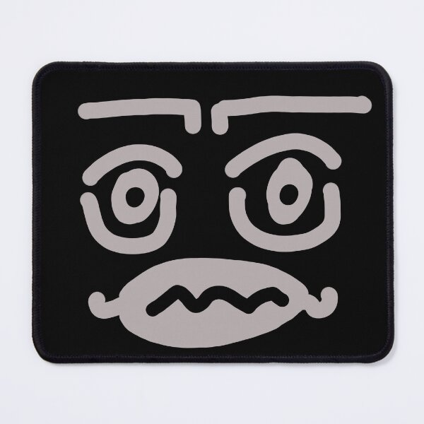 Item preview, Confused Minimal Doodle Face – Bold Gray Expression designed and sold by felipemaldonadoart.