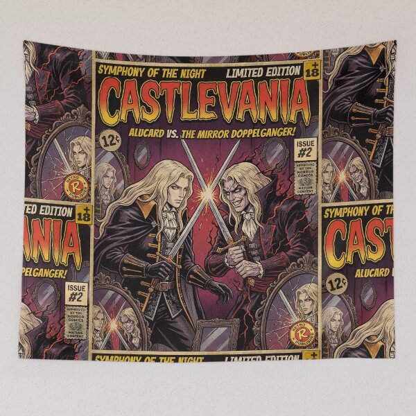 Item preview, Castlevania Doppelganger Fight Vintage Comic Cover Art designed and sold by Back2Collage.
