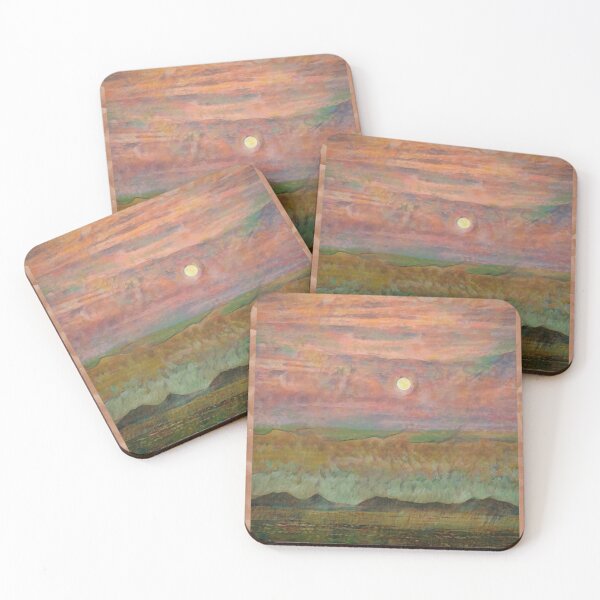 Item preview, Terra Cotta with Pink Sky and Full Moon designed and sold by oh-bi-me.