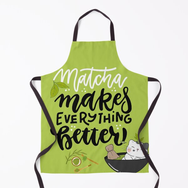 Item preview, Matcha Magic: Cute Cat Tea Illustration designed and sold by VibranPalette.