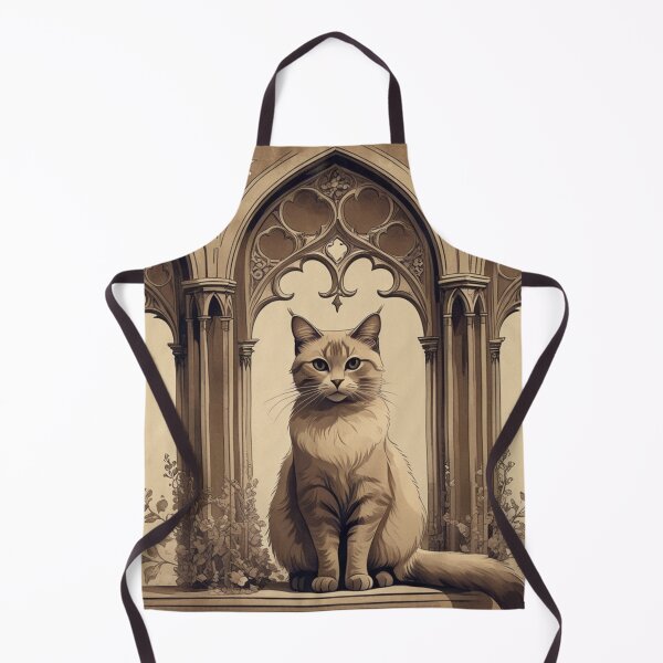 Item preview, Gothic White Cat – Sacred Archway Portrait designed and sold by LEO'S CREATURE れおずくりーちゃー.