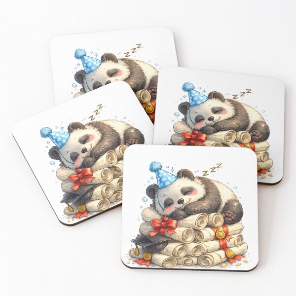 Item preview, Worked Hard Today Sleeping Panda | Funny Graduation & Study Humor Art designed and sold by ChubbyGoong.