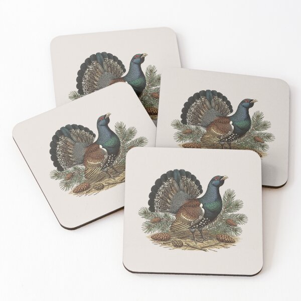 Item preview, Capercaillie Pine Forest Vintage Wildlife Art designed and sold by BirdsnStuff.
