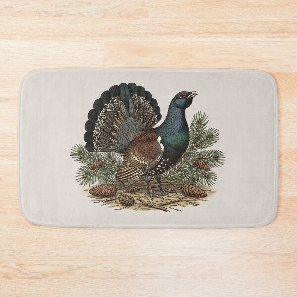 Item preview, Capercaillie Pine Forest Vintage Wildlife Art designed and sold by BirdsnStuff.