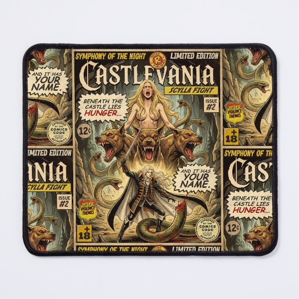 Item preview, Castlevania Scylla Fight Vintage Comic Cover Art designed and sold by Back2Collage.
