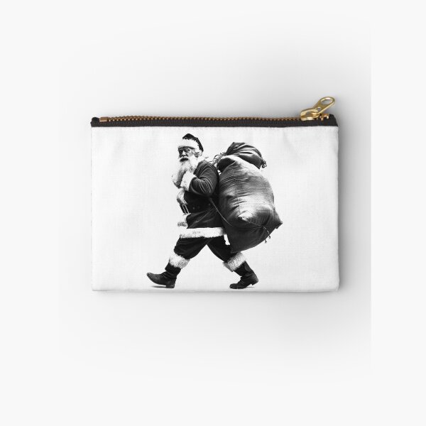 Item preview, Santa Carrying Gift Sack – Minimal Black and White Christmas Illustration designed and sold by inkoutninja.