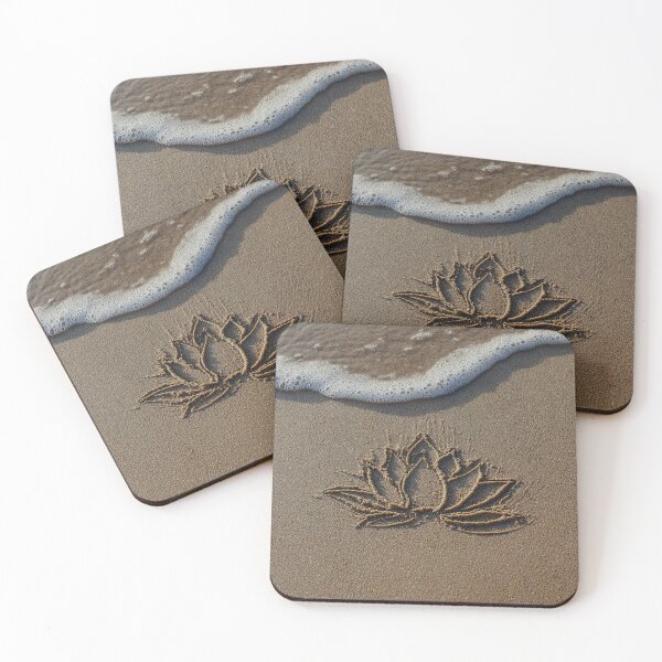 Item preview, Lotus Flower Sketch In Beach Sand designed and sold by chase-thewave.