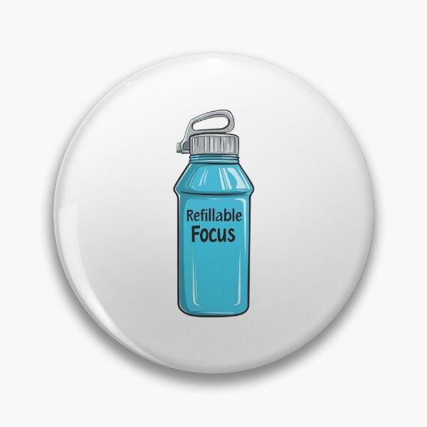 Item preview, Refillable Focus Water Bottle Image For Daily Mental Clarity designed and sold by FWLKIT.