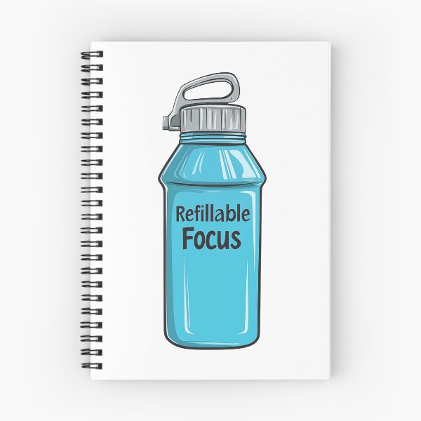 Item preview, Refillable Focus Water Bottle Image For Daily Mental Clarity designed and sold by FWLKIT.