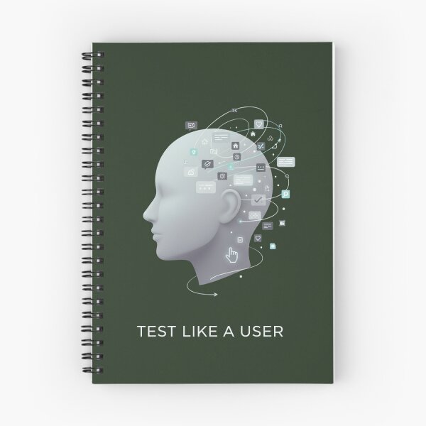 Item preview, Test Like a User UX Design Head Illustration Software Testing Mindset designed and sold by us-products.