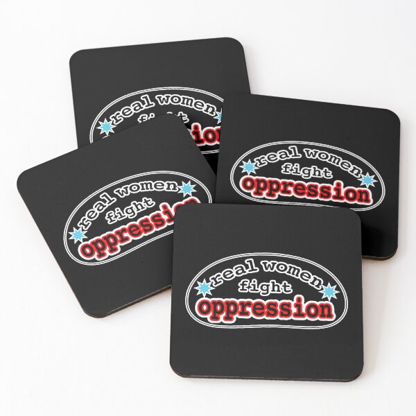 Item preview, Real women fight oppression, black background designed and sold by mntimg.