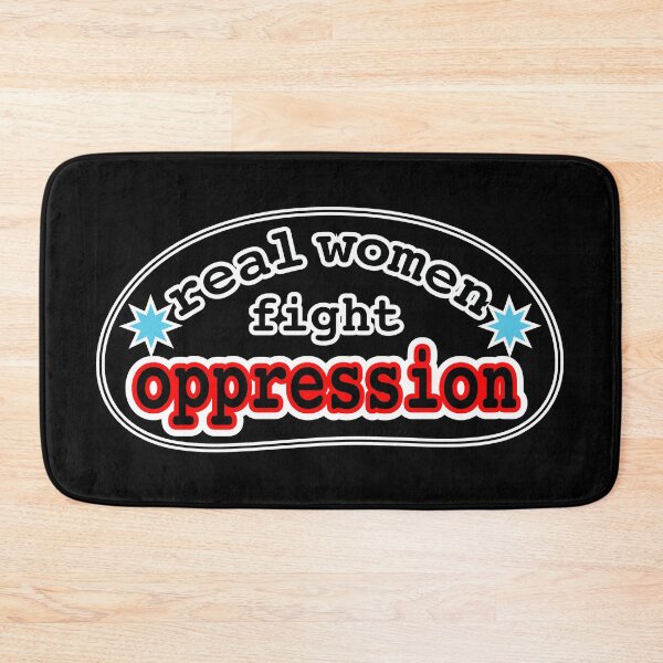 Item preview, Real women fight oppression, black background designed and sold by mntimg.