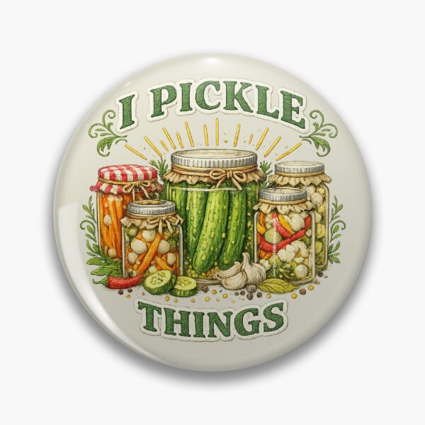 Item preview, I Pickle Things – Vintage Embroidery Style Kitchen Design designed and sold by SigilandThread.