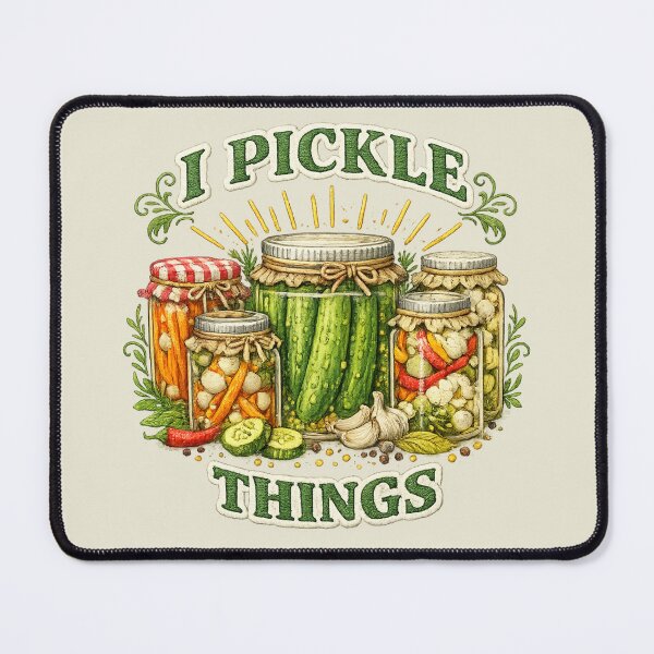 Item preview, I Pickle Things – Vintage Embroidery Style Kitchen Design designed and sold by SigilandThread.