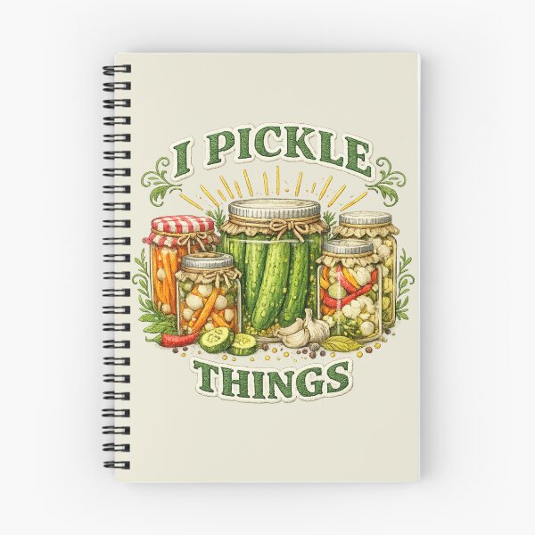 Item preview, I Pickle Things – Vintage Embroidery Style Kitchen Design designed and sold by SigilandThread.