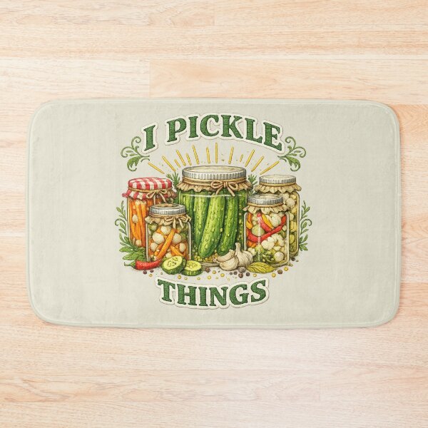 Item preview, I Pickle Things – Vintage Embroidery Style Kitchen Design designed and sold by SigilandThread.