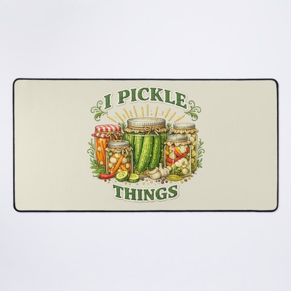 Item preview, I Pickle Things – Vintage Embroidery Style Kitchen Design designed and sold by SigilandThread.