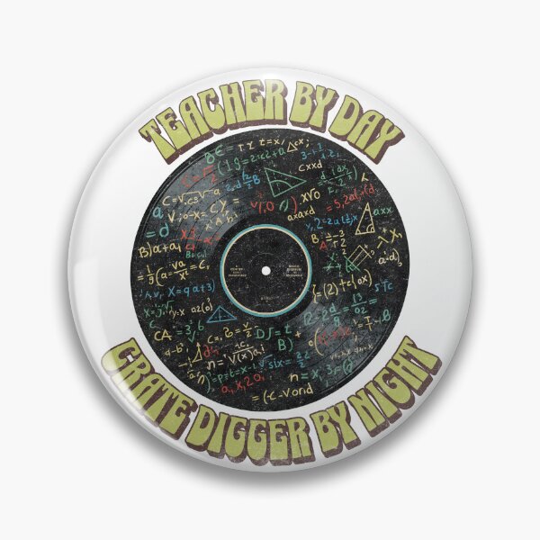 Item preview, Teacher by Day, Crate Digger by Night — Chalk Vinyl designed and sold by Nacho Average Designs.