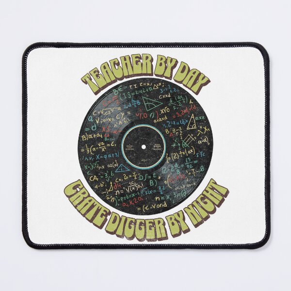 Item preview, Teacher by Day, Crate Digger by Night — Chalk Vinyl designed and sold by Nacho Average Designs.