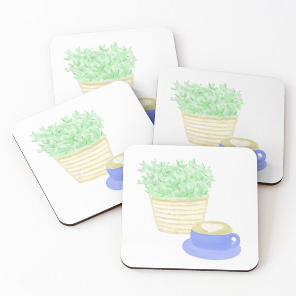 Item preview, Latte and Plant designed and sold by tuneinwithamy.