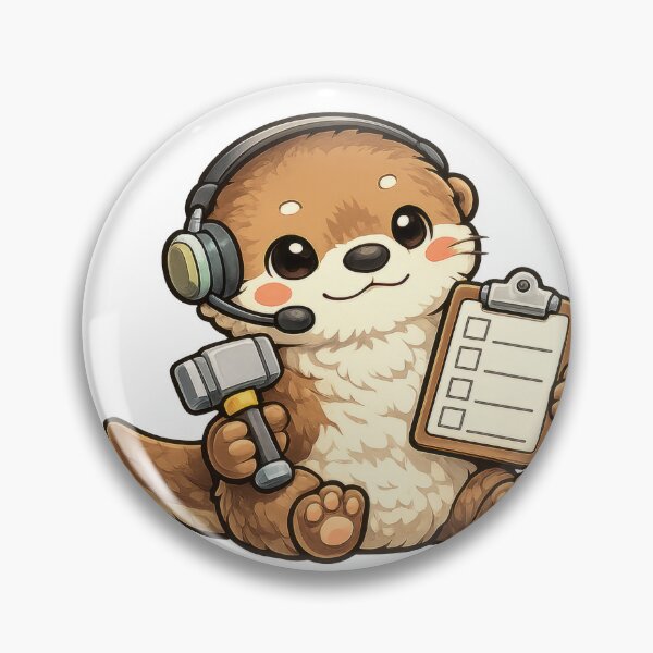 Item preview, Cute Otter Customer Support with Headphones designed and sold by jgvisualarts.
