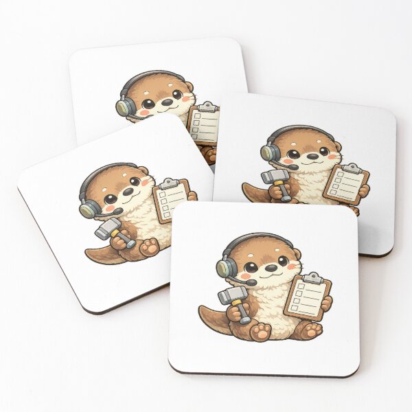 Item preview, Cute Otter Customer Support with Headphones designed and sold by jgvisualarts.