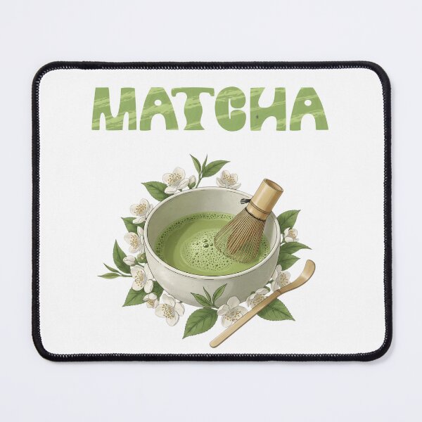 Item preview, Traditional Matcha Green Tea Ceremony Illustration with Botanical Elements designed and sold by VibranPalette.