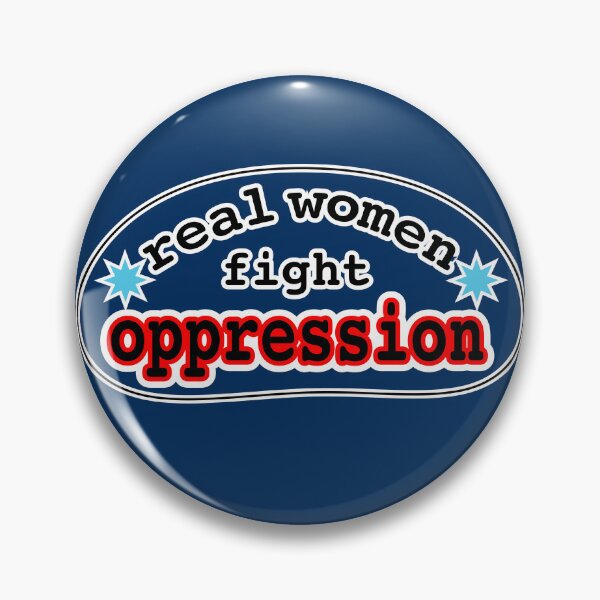 Item preview, Real women fight oppression, blue background designed and sold by mntimg.