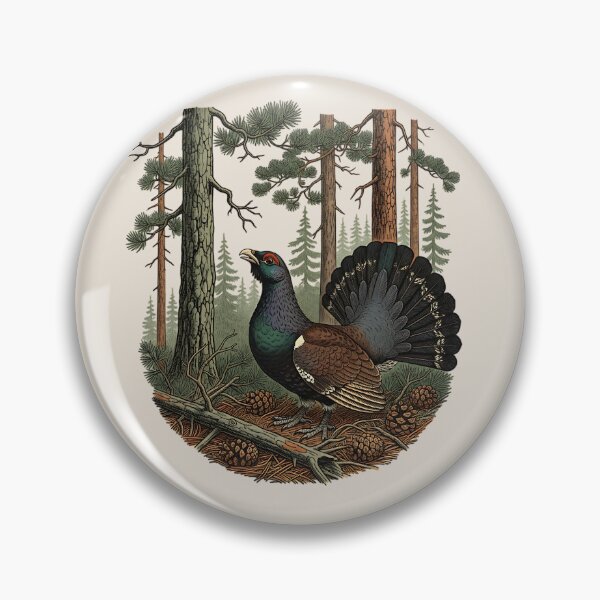 Item preview, Capercaillie Evergreen Woodland Art designed and sold by BirdsnStuff.
