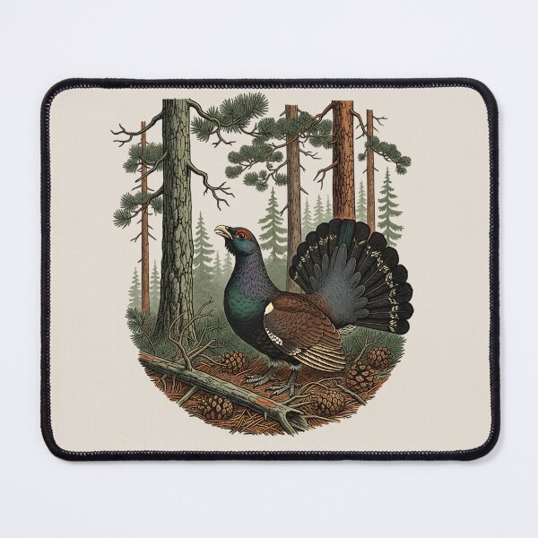 Item preview, Capercaillie Evergreen Woodland Art designed and sold by BirdsnStuff.