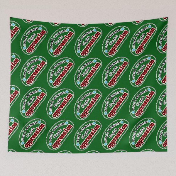 Item preview, Real women fight oppression, green background designed and sold by mntimg.