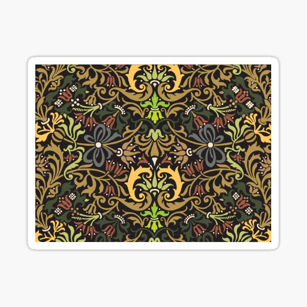 floral ornament, pattern Sticker