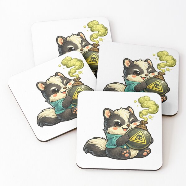 Item preview, Cute Skunk with Hazardous Stink Bomb designed and sold by jgvisualarts.