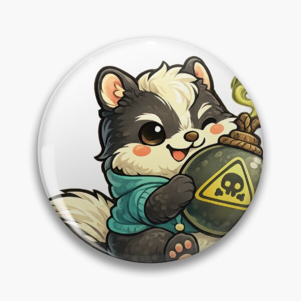 Item preview, Cute Skunk with Hazardous Stink Bomb designed and sold by jgvisualarts.