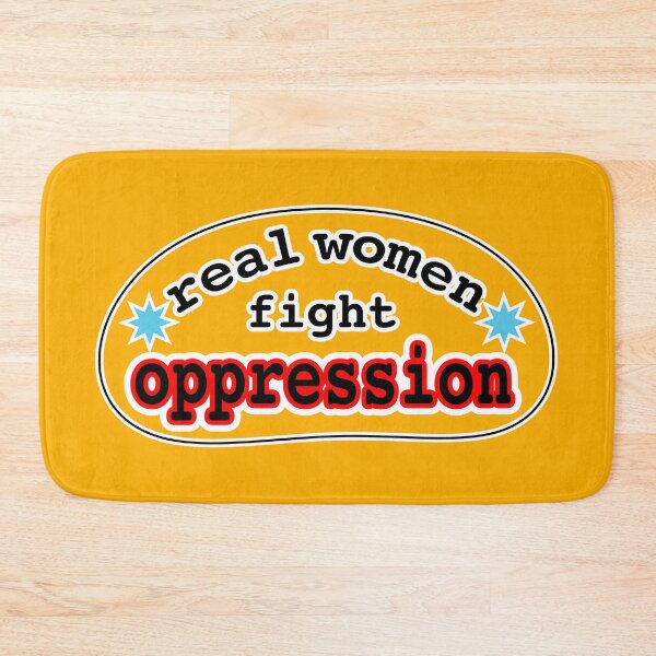 Item preview, Real women fight oppression, orange background designed and sold by mntimg.