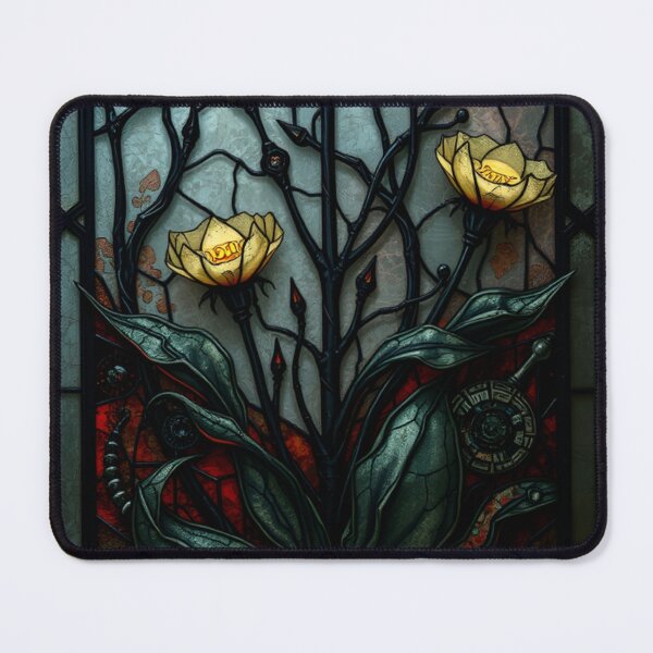 Item preview, Steampunk Floral Stained Glass designed and sold by Sachie's Studio.