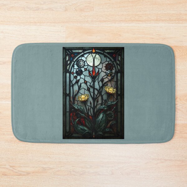 Item preview, Steampunk Floral Stained Glass designed and sold by Sachie's Studio.