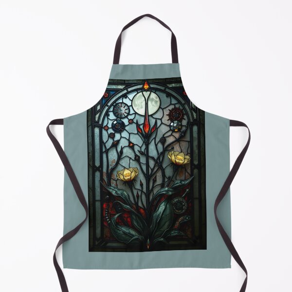 Item preview, Steampunk Floral Stained Glass designed and sold by Sachie's Studio.