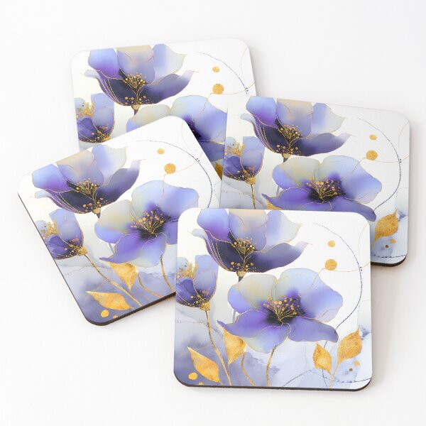 Item preview, Purple, Golden, and Lilac Flowers Elegant Design Art designed and sold by DEC02.